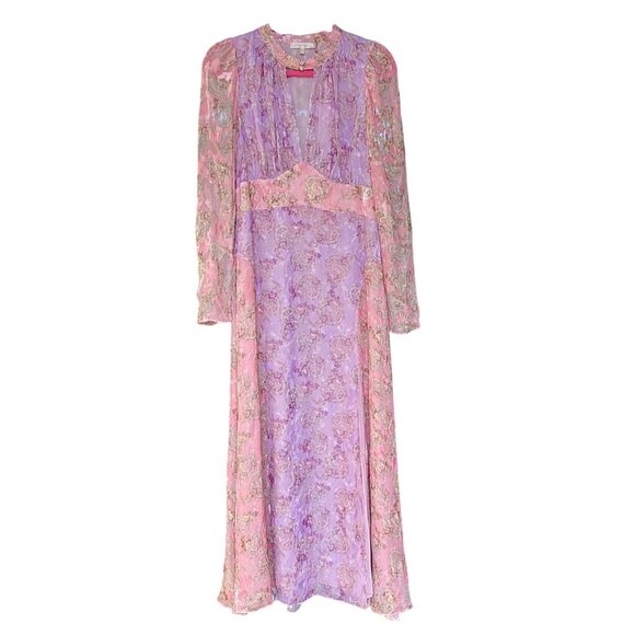 LoveShackFancy Starling Gown – Amethyst Dusk Size 10 | Rare Velvet Maxi Dress Br - Picture 8 of 16